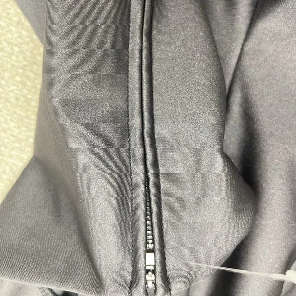 Good American Scuba Trousers Slight Flare Zip Side Zip Center Seam Gray Sz 6 3XL - Picture 4 of 12